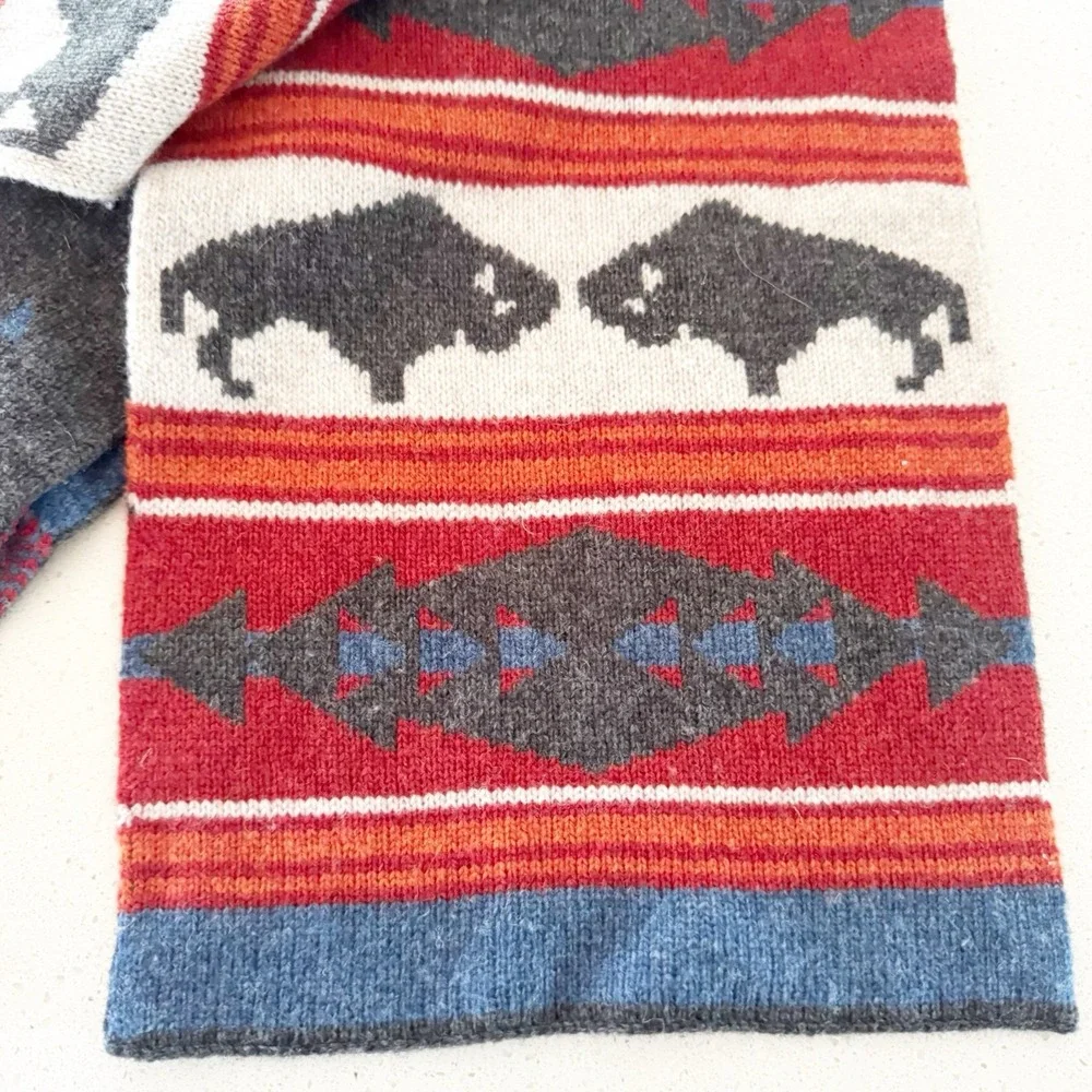 Pendleton Buffalo Bison Lambswool Scarf 10